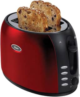 Oster Torradeira Aço Inox, 220V, Vermelho,800W, TSSTTJC5BBKR