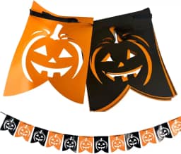 Faixa decoração Halloween Abóboras dia das Bruxas aprox 2,8m