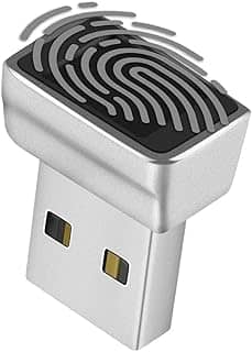 Leitor de impressão digital TNP Nano USB para Windows 10/11 Hello - Módulo dongle sensor de scanner biométrico de chave de segurança para acesso instantâneo, login sem senha, login, bloqueio,