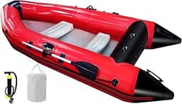 AZXRHWYGS Barcos de bote de 3 metros, 4 a 5 pessoas, barco esportivo inflável para caiaque e pescaria para adultos com pás
