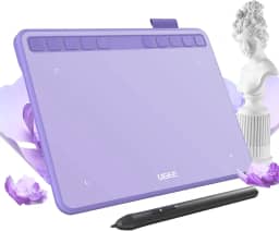 Ugee Tablet de desenho 16,5 x 10 polegadas com 10 teclas de atalho, tablet digital sem bateria Stylus 8192 sensibilidade à pressão função de inclinação de 60° almofada de desenho para PC, Mac,