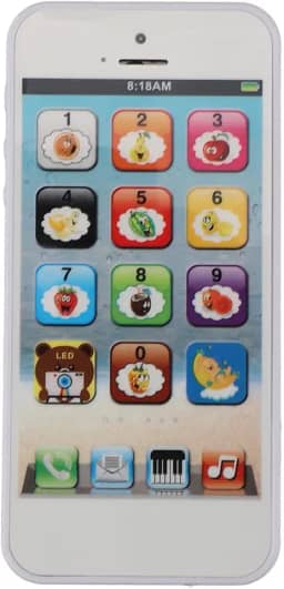 Ymiko Smartphone de Brinquedo para Crianças Aprendendo Com Tela Sensível Ao Toque, Reprodutor de Música e Luzes LED Coloridas, Telefone Interativo Com 8 Modos de Diversão para Crianças, Carregamento