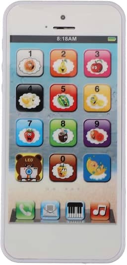 Ymiko Smartphone de Brinquedo para Crianças Aprendendo Com Tela Sensível Ao Toque, Reprodutor de Música e Luzes LED Coloridas, Telefone Interativo Com 8 Modos de Diversão para Crianças, Carregamento
