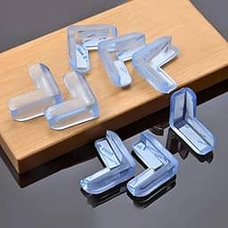 Kit 12 Protetores de Quina de Silicone Trasparente Autoadesivo - Protetor de Mesa, Móveis, Cantos - Segurança para Bebês, Crianças e Idosos