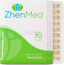 Ponto Auricular Semente Escura 350 Pontos Zhenmed Auriculoterapia (Esparadrapo Redondo)