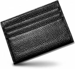 Porta-Cartões Slim Unissex – Carteira Minimalista em Couro Sintético, Compacta, Leve e Segura para Cartões, CNH e Dinheiro.