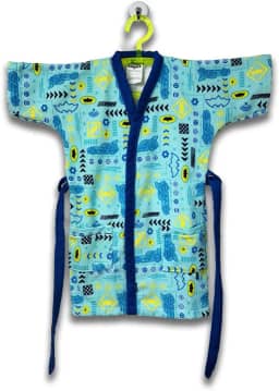 Roupão Aveludado Infantil Quimono Estampado Batwheels U - 2 à 7 Anos Com 1 peça