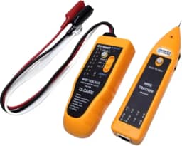 Kit Testador e Localizador de Cabos de Rede RJ45/RJ11, Identificador de Cabos com Zumbidor, Teste de Continuidade, Localização de Falhas, Alcance de até 305m, Profissional para Redes e Telefonia​