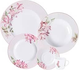 Aparelho de Jantar Tramontina Poème em Porcelana Decorada 20 Peças