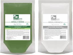 Kit Argila Branca E Argila Verde 1kg Cada - Dermare