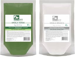 Kit Argila Branca E Argila Verde 1kg Cada - Dermare