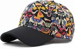 China Pequim Ópera Impressão Rosto Animação Graffiti Chapéu de Beisebol Duro para Mulheres Homens Esportes Ao Ar Livre Viagens