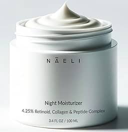Creme Retinoide - 4,25% Retinol Hidratante Noturno para Rosto e Pescoço com Colágeno, Peptídeos e Ácido Hialurônico - Creme Anti-Envelhecimento para Rugas, Melhora o Tom e a Textura da Pele 100 ml