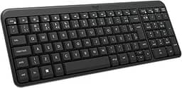 Teclado Sem Fio Logitech K250 Bluetooth com Conectividade Rápida e Fácil, Design Compacto, Teclado Numérico, Layout ABNT2, Teclas Resistentes a Derramamentos, Compatível com PC e Mac - Grafite
