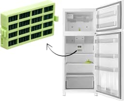 Conjunto 2 Filtros Antiodor Geladeira Consul Bem Estar Compatível CRM45 A CRM56 Carvão Ativado