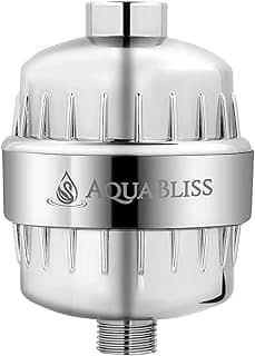 AquaBliss Filtro de chuveiro revitalizante de alto rendimento - reduz a coceira seca na pele, caspa, eczema e melhora drasticamente a condição da sua pele, cabelo e unhas - cromado (SF100)