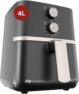 WAP Fritadeira Elétrica Air Fryer FAMILY 4 Litros, Temperatura Ajustável, Duplo Revestimento Antiaderente, 1500W 220V