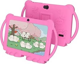 NOVOJOY Tablet infantil de 7 polegadas para crianças, Android e infantil, para meninas e meninos, com capa protetora, 32 GB + 4 GB, WiFi, Bluetooth, câmera dupla, jogos educativos, controle parental
