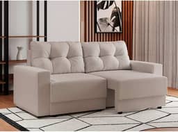 Sofá 2 Lugares Retrátil Lubeck Linho Cru