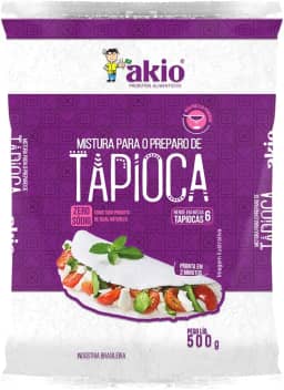 Tapioca Akio 500g - Farinha de Mandioca Hidratada Sem Glúten