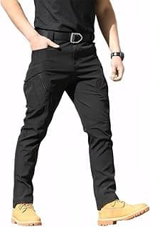 Calça masculina tática elástica resistente à água para uso ao ar livre