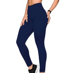 Calça Legging Academia Zero Transparências Sem Costura Cós Alto Microfibra Feminina Selene