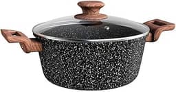 Euro Home - Caçarola 20 cm de Alumínio com Antiaderente ColorStone Wooden - ALU8556-WD
