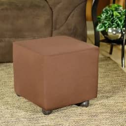 Capa De Puff Quadrado Plus Premium Elastex Marrom