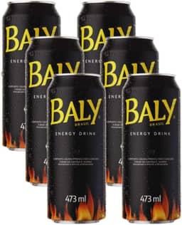Kit c/6un Energético Baly Energy Drink Original lata 473ml