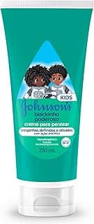 Johnson's Baby Creme Para Pentear Infantil Para Cabelos Crespos Blackinho Poderoso, 200ml