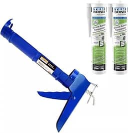 Kit Aplicador de silicone fechado Starfer + 2 Silicone acético incolor Tekbond 256g