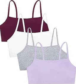 Sutiã esportivo feminino de algodão com alças finas
