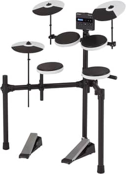 Roland TD-02K V-Drums | Kit de bateria eletrônica compacta de nível básico com reprodução expressiva, recursos de redução de ruído, suporte ajustável em altura e expansão Bluetooth opcional | Função