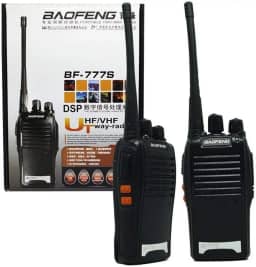 Kit 2 Rádio Comunicador Walk Talk HT UHF 16 Canais Baofeng