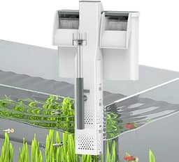 Filtro Suspenso para Aquário -500L/h Início Automático do Filtro para Aquário Suspenso, 5W Fluxo Ajustável, Sistema de Filtro para Desodorização e Descontaminação (220V)