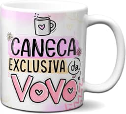 Caneca Feliz Dia Dos Avós Xícara Caneca Exclusiva Da Vovó (Branca)