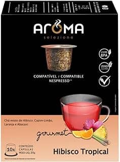 Aroma Selezione Cápsulas De Chá Hibisco Tropical Compatível Com Nespresso Contém 10 Cápsulas