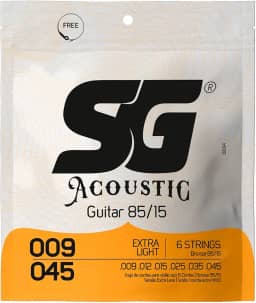 Encordoamento 009 SG Aço Bronze 85 15 para Violão