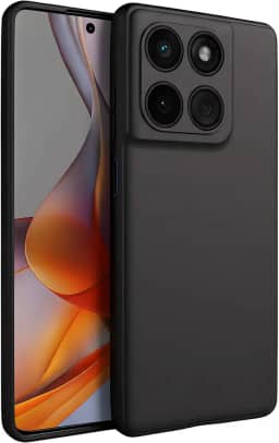Capa para Motorola G75 Capinha [Ultra Slim] com [Proteção de Camera], Case Anti Impacto e Resistente, Anti Riscos, Leve, Aveludada e Design Elegante (Preto, Moto G75)