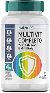 Nutralin Multivitamínico Completo A-Z (22 Vitaminas E Minerais) 60 Comp De 500Mg Vegano |