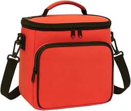 Bolsa Térmica mala mão porta Marmita quente e gelado portátil Almoço Trabalho Viagem marmiteira isolamento Oxford dieta pote fitness bebida cores (Rosa)