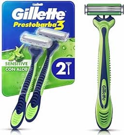 Aparelho de Barbear Descartável Gillette Prestobarba3 Sensitive 2 Unidades