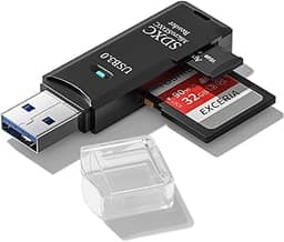 Leitor de cartão SD USB 3.0 para PC, adaptador micro SD para USB, leitor de cartão para câmera, leitor de cartão de memória, leitor de cartão Wansurs para laptop (1 unidade USB 3.0)
