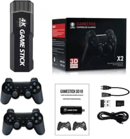 Controlr sem fio HD,GD10 Game Stick embutido 40000 jogos 128GB 2.4G controlr sem fio HD console de videogame retrô 4k HD console de videogame