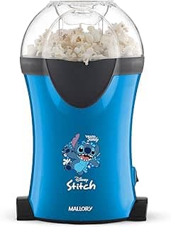 Pipoqueira Mallory Stitch – Pipocas Sequinhas e Sem Óleo, Bocal Expedidor, Copo Medidor para Manteiga e Pés Antiderrapantes - 220V