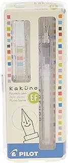 PILOT Caneta-tinteiro Kakuno, barril transparente, ponta extrafina (10816)