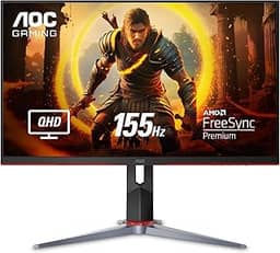 Monitor Gamer AOC HERO QUAD 27' 155Hz QHD 1440p 1ms AMD FreeSync Q27G2