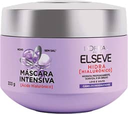 Creme de Tratamento Preenchedor L'Oréal Paris Elseve Hidra Hialurônico, 300g, Máscara Capilar de Hidratação Profunda e controle de Frizz; Preenche a fibra capilar, Indicado para todos