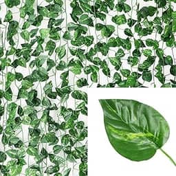 Kit Planta Trepadeira Artificial para Decorações | Plantas para Decoração de Casa, Sala De Estar, Casamento, Eventos (Jibóia - 6 Metros)