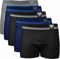 Kit 5 Cuecas Boxer Masculina Cavalera Sem Costura, Poliamida